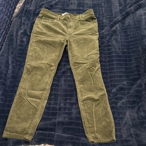 Loft Olive Green women’s corduroy skinny leg pant size 29/8